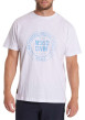 Thumbnail T-shirt en coton blanc uni avec une coupe droite et un col rond - Image 2