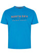 Thumbnail T-shirt en coton bleu uni avec une coupe droite et un col rond