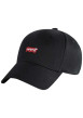 Thumbnail Casquette en coton noire en jean à coupe strapback avec logo de la marque