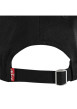 Thumbnail Casquette en coton noire en jean à coupe strapback avec logo de la marque - Image 3