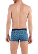 Thumbnail Boxer en coton bleu imprimé géométrique avec une coupe fermée - Image 2