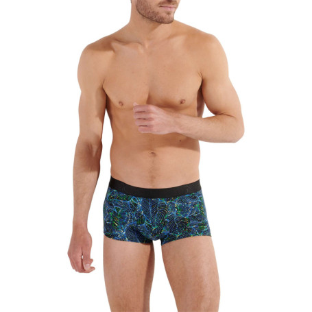 Boxer marine imprimer feuille avec une coupe...