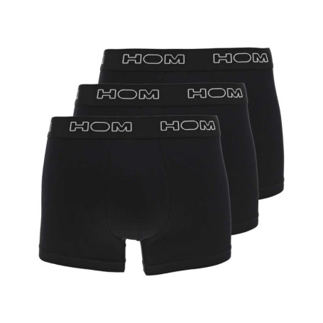 Lot de 3 boxers classique en coton noir uni...