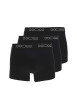 Thumbnail Lot de 3 boxers classique en coton noir uni avec une coupe fermée
