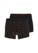 Thumbnail Lot de 2 boxers classique en coton noir imprimé avec une coupe fermée