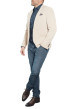 Thumbnail Blazer de costume beige uni avec une coupe ajustée et un col cranté