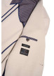 Thumbnail Blazer de costume beige uni avec une coupe ajustée et un col cranté - Image 3