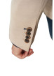 Thumbnail Blazer de costume beige uni avec une coupe ajustée et un col cranté - Image 4