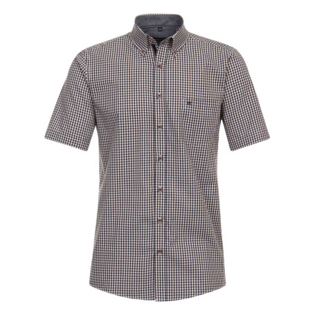 Chemise grande taille en coton marine avec des...