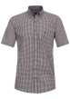 Thumbnail Chemise grande taille en coton marine avec des carreaux et une poche à l'avant