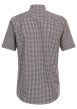Thumbnail Chemise grande taille en coton marine avec des carreaux et une poche à l'avant - Image 2