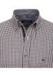 Thumbnail Chemise grande taille en coton marine avec des carreaux et une poche à l'avant - Image 4