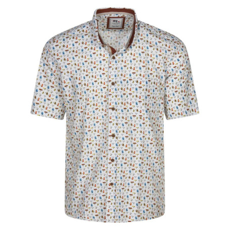 Chemise en coton blanche imprimée par des...