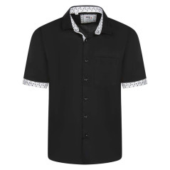 Chemisette Homme DEELUXE Noire - Taille M, Coton, Manches Courtes, Col En V, Occasion Très Bon état