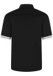 Thumbnail Chemise en coton noire unie avec un col français et une coupe regular fit - Image 2