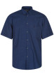 Thumbnail Chemise en coton marine imprimé avec une coupe droite et un col boutonné