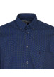 Thumbnail Chemise en coton marine imprimé avec une coupe droite et un col boutonné - Image 3