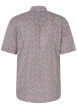 Thumbnail Chemise rouge tachetée en cuir à coupe droite un col français et des manches courtes - Image 2