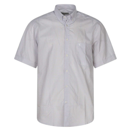 Chemise en coton blanche imprimé avec un col...