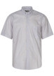 Thumbnail Chemise en coton blanche imprimé avec un col boutonné et une coupe droite