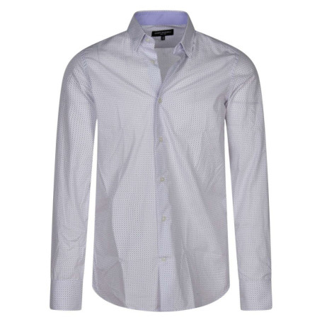 Chemise en coton lilas imprimée par des pois...