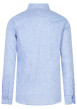 Thumbnail Chemise en lin et coton bleue chiné avec un col français et une coupe ajustée - Image 2