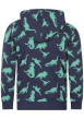 Thumbnail Sweat zippé en coton mélangé marine imprimé avec un col à capuche - Image 2
