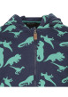Thumbnail Sweat zippé en coton mélangé marine imprimé avec un col à capuche - Image 3