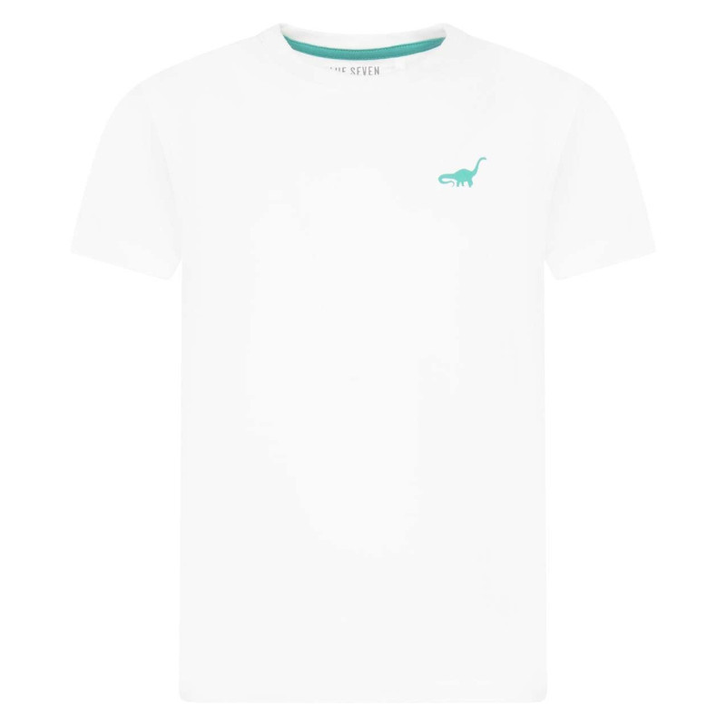 Blue Seven - T-shirt En Coton Blanc Uni Avec Une Coupe Droite Et Un Col Rond - Blanc Blue Seven - T-shirt En Coton Blanc Uni Avec Une Coupe Droite Et Un Col Rond - Blanc