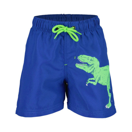 Short de bain bleu électrique uni avec imprimé...