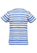 Thumbnail T-shirt en coton blanc avec des rayures bleues et un kangourou jaune à lunettes - Image 2