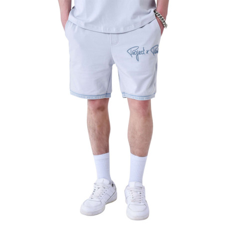 Jogging ciel uni avec le nom de la marque brodé...