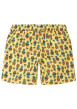 Thumbnail Short de bain jaune imprimé ananas avec une taille élastiquée et un lien - Image 2