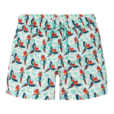 Short de bain ciel imprimé perroquet avec un...