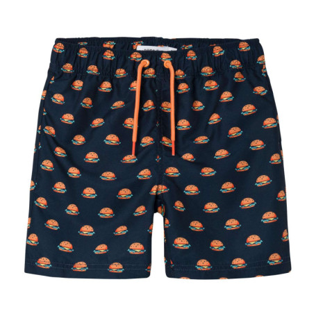 Short de bain marine imprimé hamburger avec une...