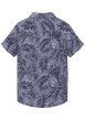 Thumbnail Chemise en coton bleue imprimée de feuilles avec une coupe droite - Image 2