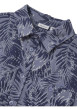 Thumbnail Chemise en coton bleue imprimée de feuilles avec une coupe droite - Image 3