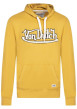 Thumbnail Sweat jaune uni avec une coupe droite et un col à capuche ajustable