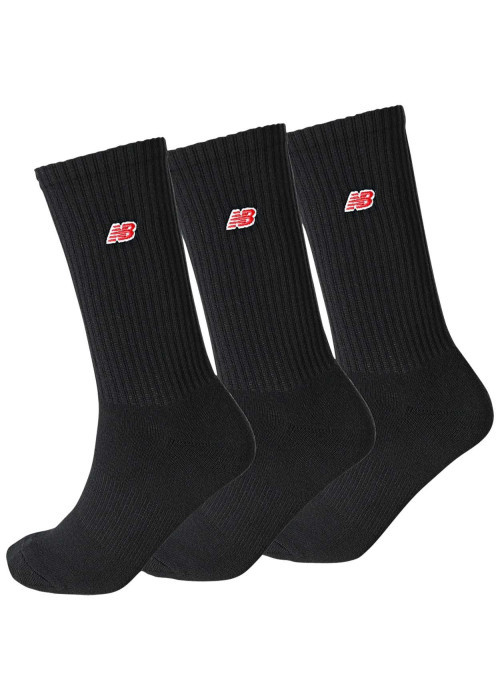 Lot de 3 paires de chaussettes noires hautes avec logo iconique