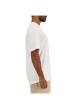 Thumbnail T-shirt en coton blanc uni avec une coupe droite et un col rond - Image 3