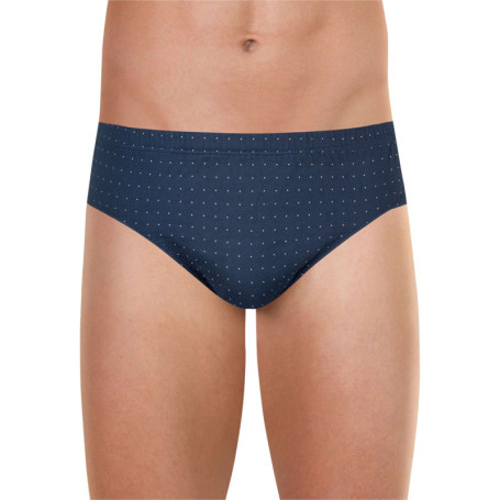 Slip en coton bleu marine avec un imprimé à...