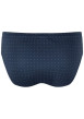 Thumbnail Slip en coton bleu marine avec un imprimé à pois blancs et une coupe fermée - Image 3