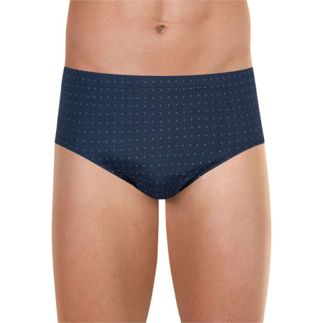 Slip en coton marine avec un imprimé à pois et...