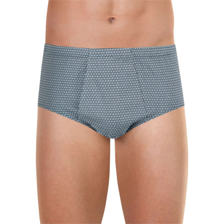 Slip en coton gris clair avec un imprimé...