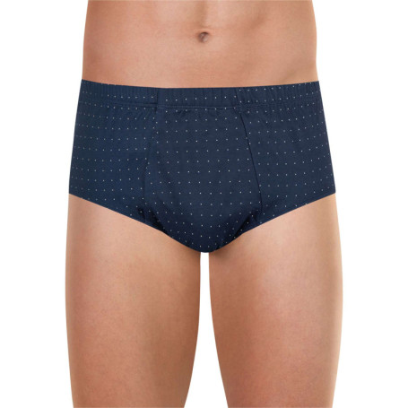 Slip en coton marine avec un imprimé à pois et...
