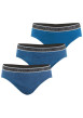 Thumbnail Lot de 3 slips en coton marine unis à coupe fermée et taille élastiquée