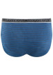 Thumbnail Lot de 3 slips en coton marine unis à coupe fermée et taille élastiquée - Image 3