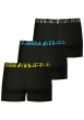 Thumbnail Lot de 3 boxers en coton noirs unis à coupe fermée et taille élastiquée - Image 2