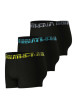Thumbnail Lot de 3 boxers en coton noirs unis à coupe fermée et taille élastiquée - Image 3