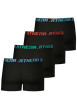 Thumbnail Lot de 4 boxers en coton noirs unis à coupe fermée et taille élastiquée - Image 2